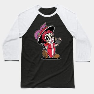 VINTAGE CATRINA CARTOON Baseball T-Shirt